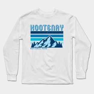 Kootenay national park retro vintage mountains Long Sleeve T-Shirt